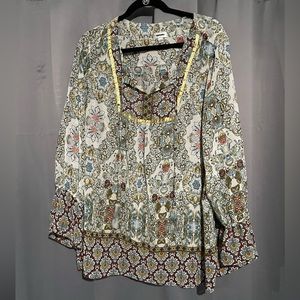 Avenue, bell sleeve blouse.